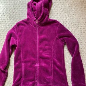 danskin purple fleece zip up hoodie